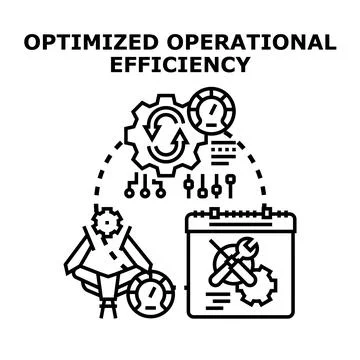 Optimizing operational efficiency and business productivity concept Stock Illustration