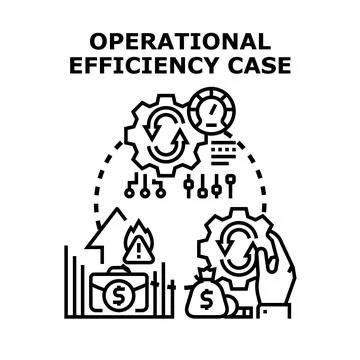 Optimizing operational efficiency business process management 스톡 일러스트