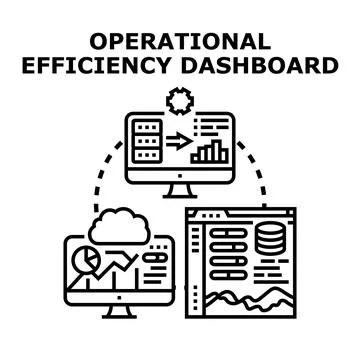 Optimizing operational efficiency with data integration dashboard Stock Illustration