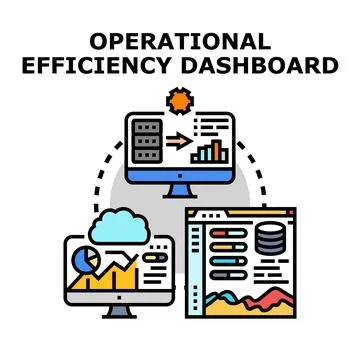 Optimizing operational efficiency with data integration dashboard Stock Illustration
