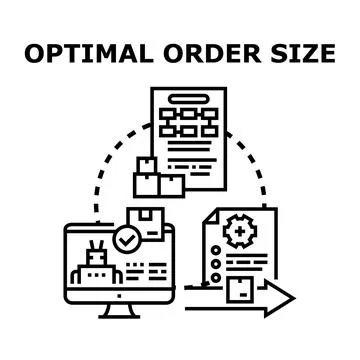 Optimizing order size for efficient inventory management Stock Illustration
