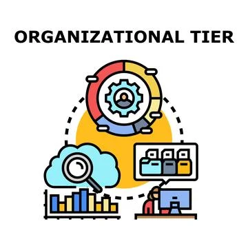 Optimizing organizational processes and data management Stock Illustration