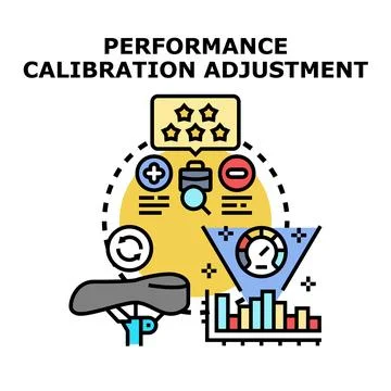 Optimizing performance calibration adjustment process concept イラスト素材
