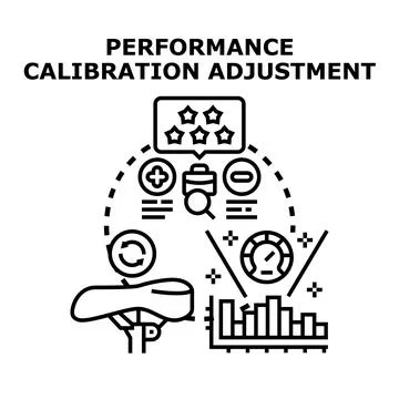 Optimizing performance calibration adjustment process concept Stock Illustration