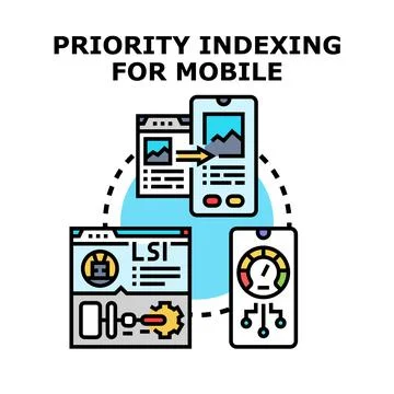 Optimizing priority indexing for mobile search performance Stock Illustration