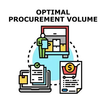 Optimizing procurement volume for efficient supply management systems Stock Illustration