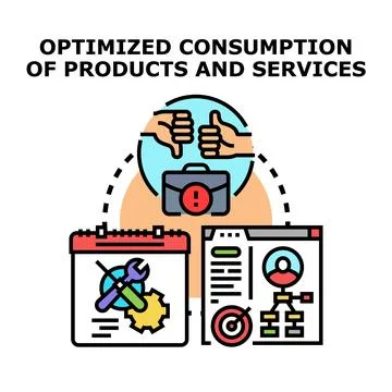 Optimizing product and service consumption with strategic business planning Ilustración de archivo