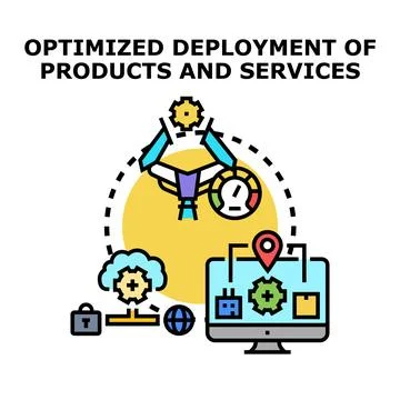 Optimizing product and service deployment strategy Stock Illustration