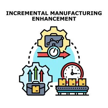 Optimizing production process for business growth concept Illustrazione stock