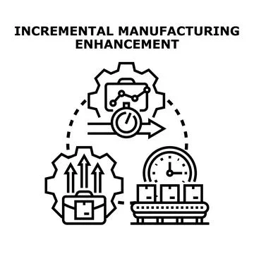 Optimizing production process for business growth concept Stock Illustration