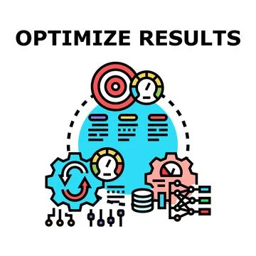 Optimizing results concept presenting business performance enhancement 스톡 일러스트