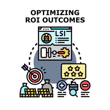 Optimizing return on investment strategy and outcomes Stockillustratie