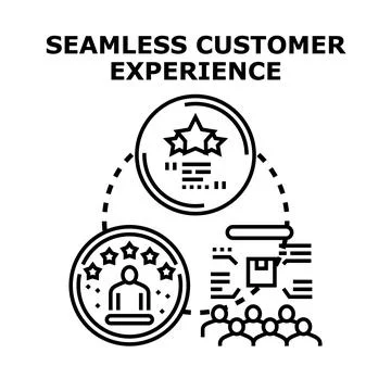 Optimizing seamless customer experience and service quality Stock Illustration