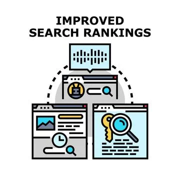 Optimizing search engine performance for improved rankings 스톡 일러스트