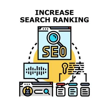 Optimizing search engine ranking process for online visibility Illustration
