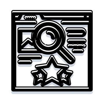 Optimizing search engine results for web performance ranking 스톡 일러스트