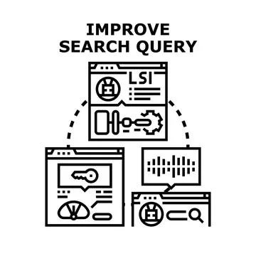 Optimizing search queries for digital marketing and analytics Stock Illustration