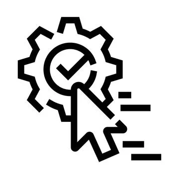 Optimizing settings with a fast cursor click Stock Illustration