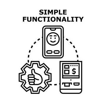 Optimizing simple functionality for user experience Stock Illustration
