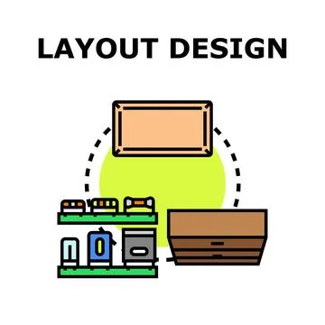 Optimizing space and item placement with effective layout design Stock Illustration