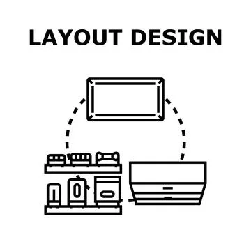 Optimizing space and item placement with effective layout design Ilustración de archivo