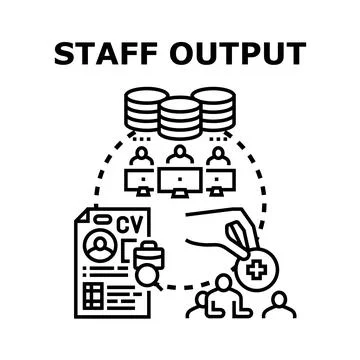 Optimizing staff output, management, and productivity Illustrazione stock