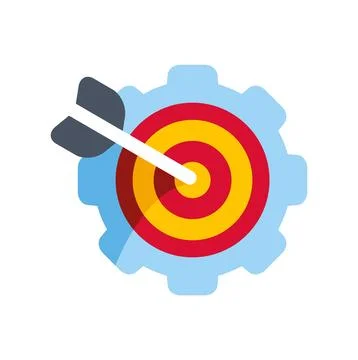 Optimizing strategy achieving business success objectives Stock Illustration