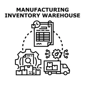 Optimizing supply chain manufacturing inventory warehouse logistics 스톡 일러스트