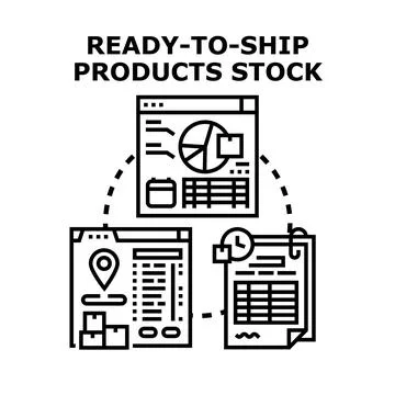 Optimizing supply chain with ready to ship product stock management Illustrazione stock