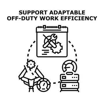 Optimizing support for adaptable off duty work efficiency 库存插图