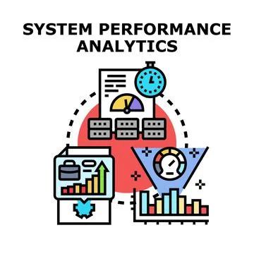 Optimizing system performance analytics and data management Stock Illustration