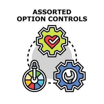 Optimizing system settings with configuration control panel Stock Illustration