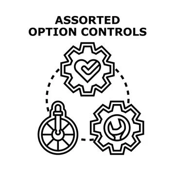 Optimizing system settings with configuration control panel Stock Illustration