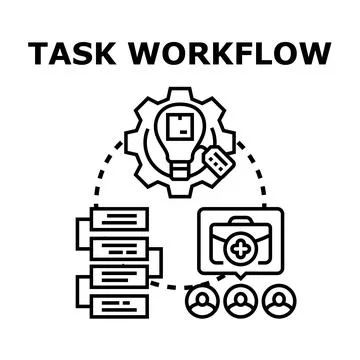 Optimizing task workflow management and process development 스톡 일러스트