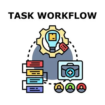 Optimizing task workflow management and process development 库存插图