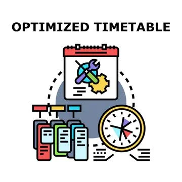Optimizing timetable for efficient planning and task management Stock-Illustration