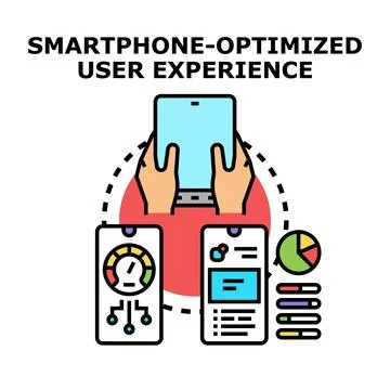 Optimizing user experience for mobile device applications Stock Illustration