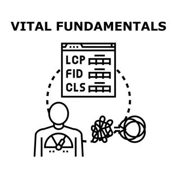 Optimizing user experience with vital web fundamentals Stock Illustration