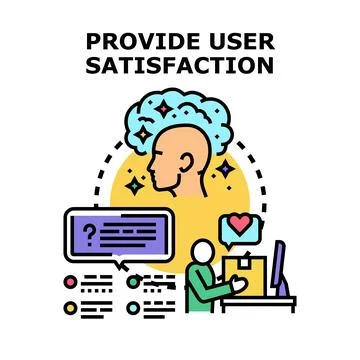 Optimizing user satisfaction providing customer experience feedback 库存插图