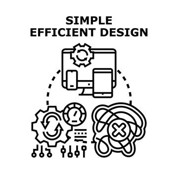 Optimizing various digital applications and processes Stock Illustration