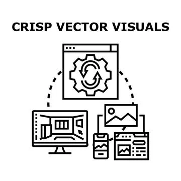Optimizing vector visuals across different devices concept Stock Illustration