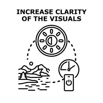 Optimizing visual clarity and setting display parameters Stock Illustration