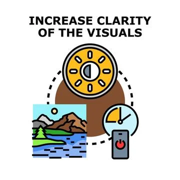 Optimizing visual clarity and setting display parameters Stock Illustration