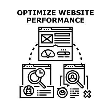 Optimizing website performance and digital marketing strategy Stock-Illustration