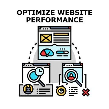 Optimizing website performance and digital marketing strategy Stock-Illustration