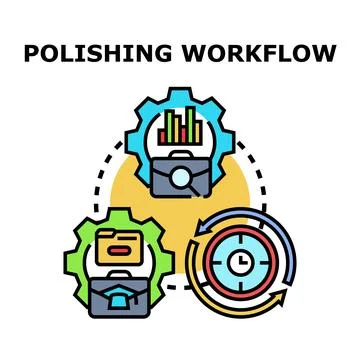 Optimizing workflow process with continuous improvement Illustrazione stock