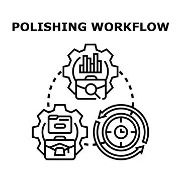 Optimizing workflow process with continuous improvement Stock Illustration