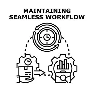 Optimizing workflow process with efficient time management Illustrazione stock