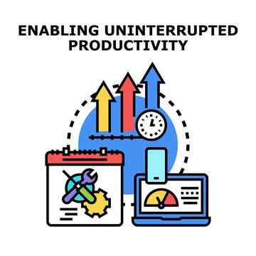 Optimizing workflow supporting business growth and productivity Stock Illustration