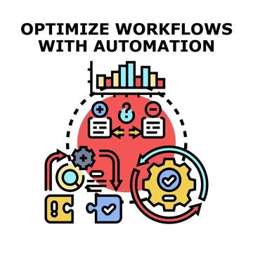 Optimizing workflows with automation concept vector illustration Stock Illustration